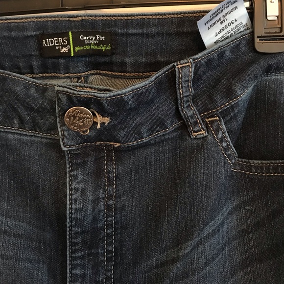 riders lee curvy fit skinny jeans